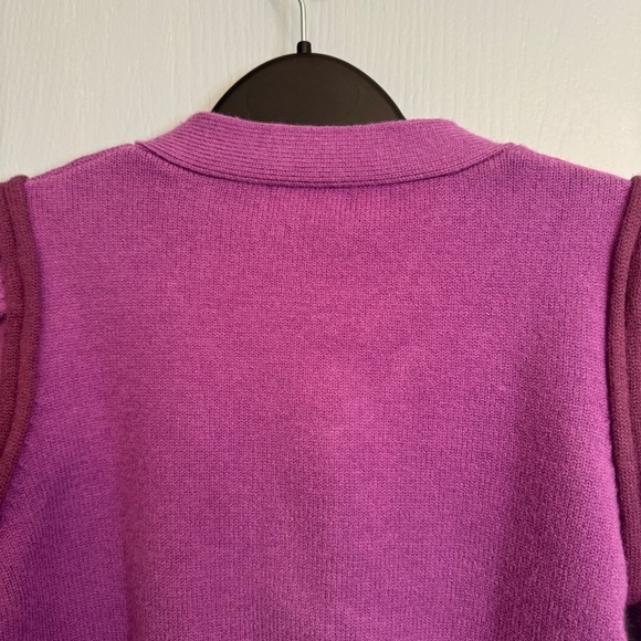 Herlian Daisy Cropped Short Cardigan Sweater‎ Sz S Purple Knit  Feminine Dainty - Picture 10 of 14